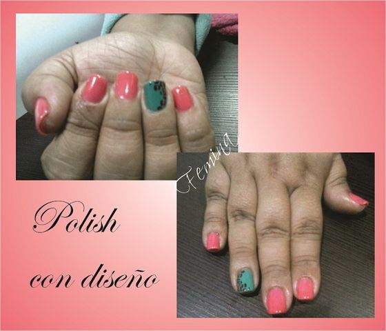 Polish con uña decorada